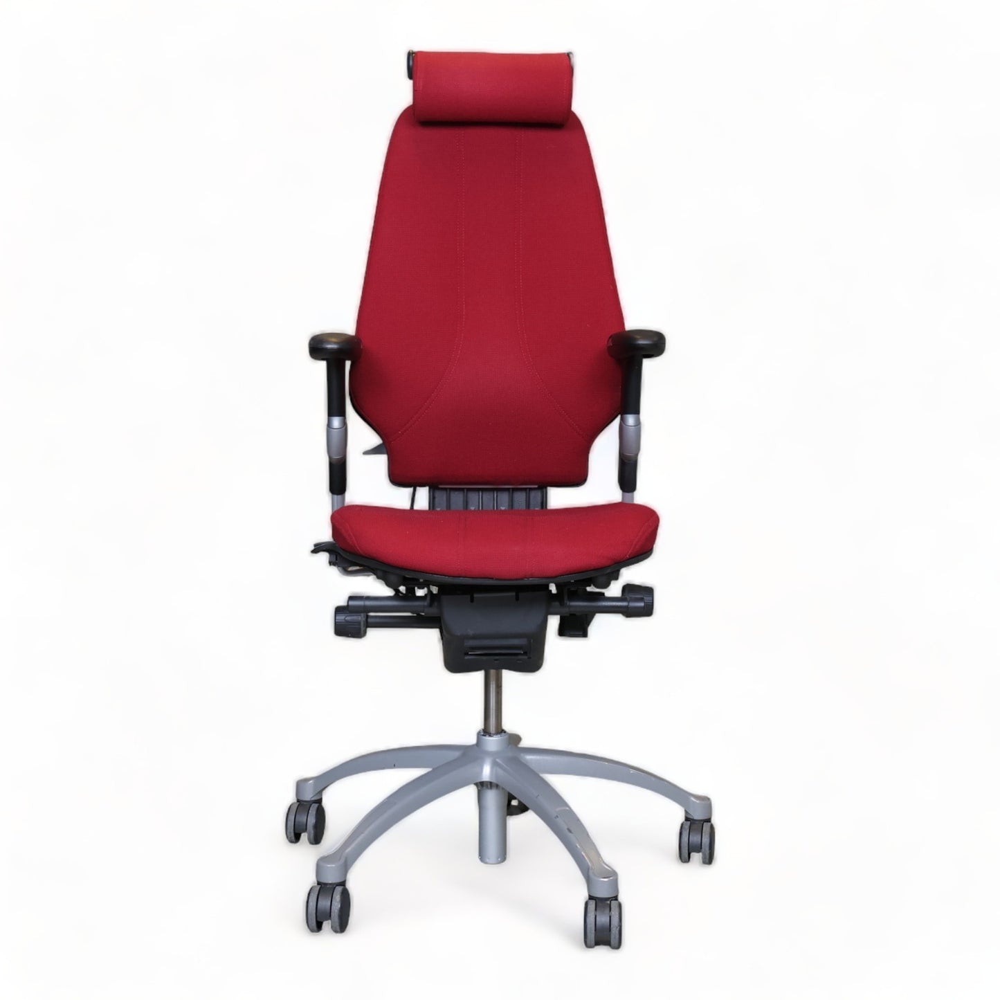 Nyrenset | RH Logic 400 rød kontorstol med nakkestøtte og justerbare armlener