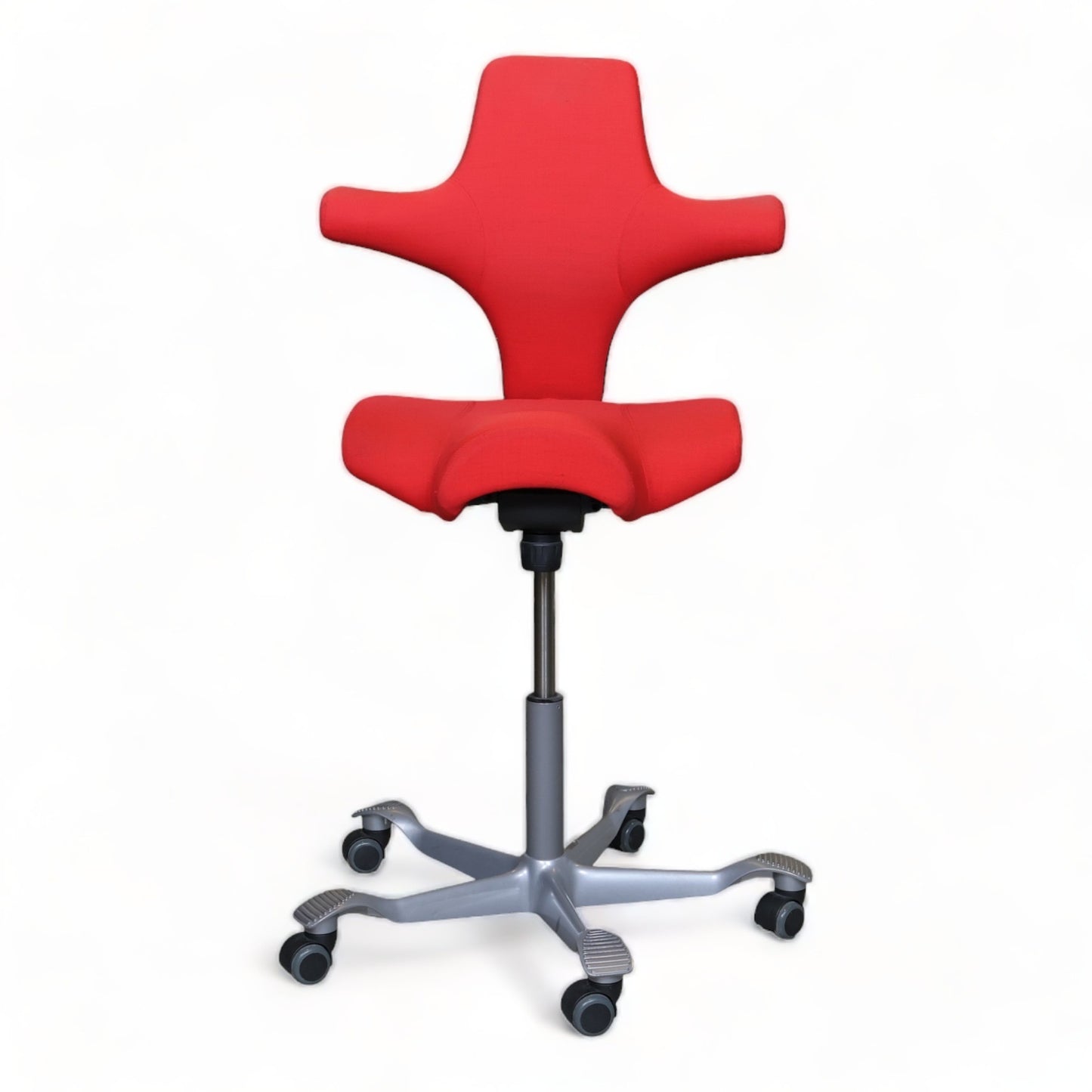 Nyrenset | Håg Capisco rød kontorstol med sadelsete