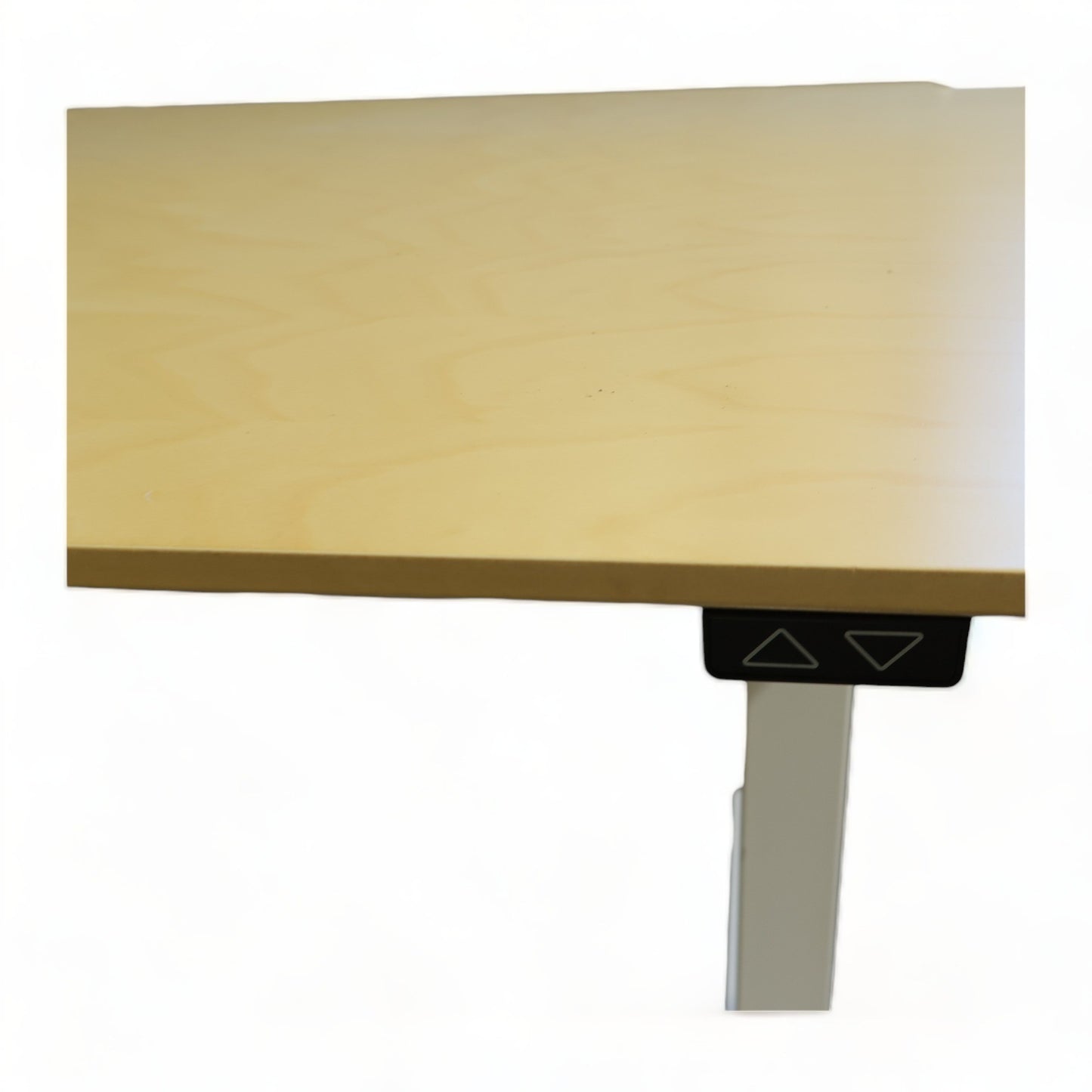 Kvalitetsikret | 160x80, elektrisk hev/senk skrivebord med hvitt understell