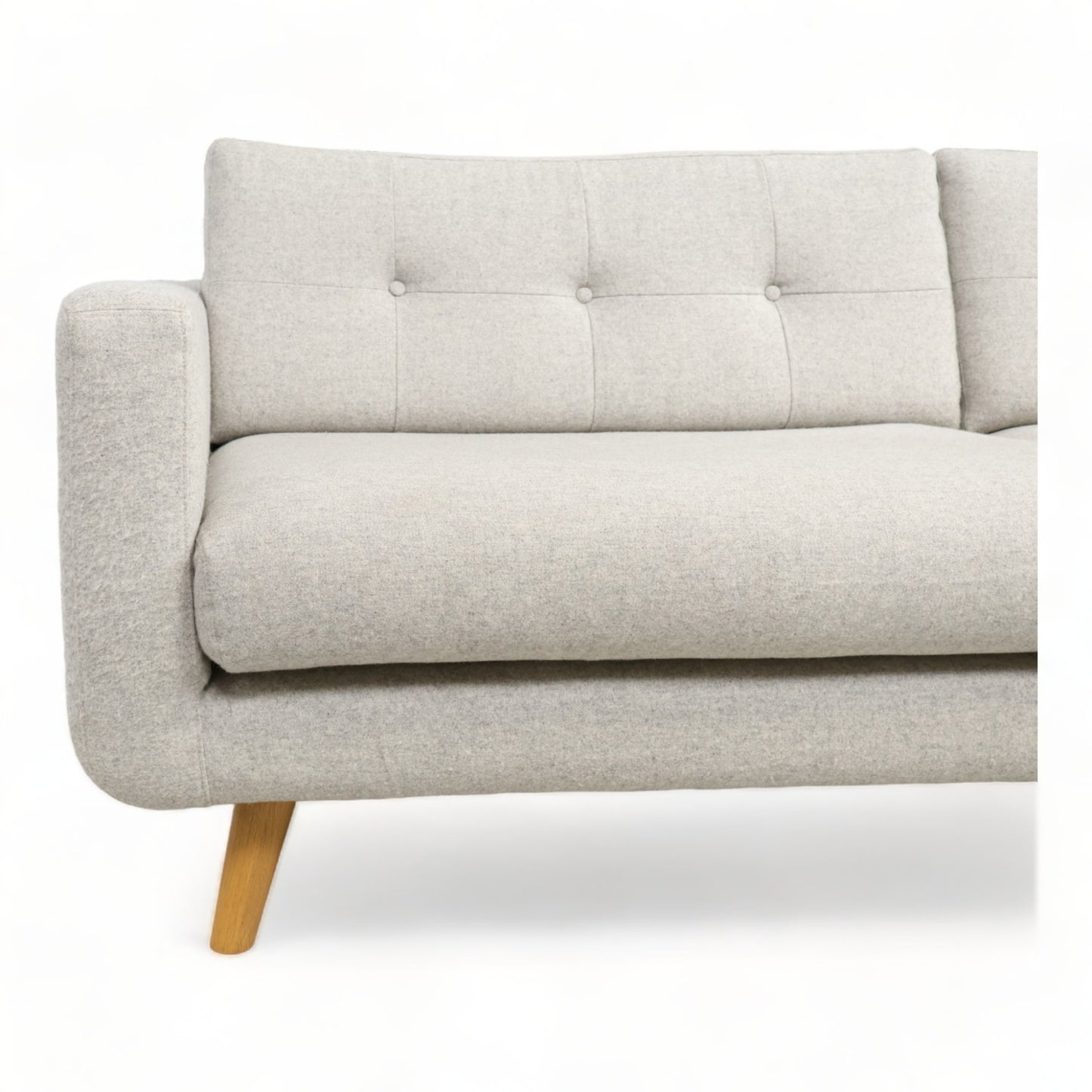 Nyrenset | Lys grå Sofacompany Conrad 3-seter sofa i ullstoff