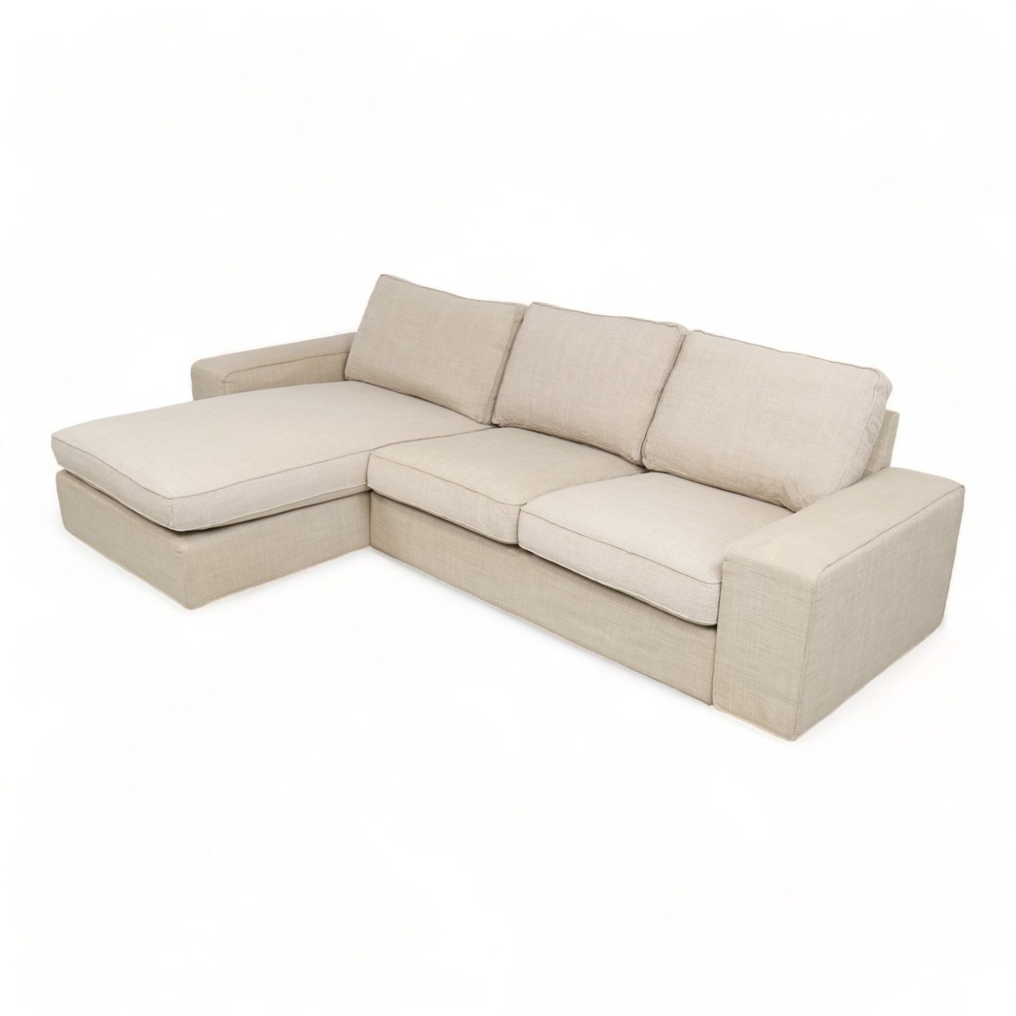 Nyrenset | Lys beige IKEA Kivik sjeselongsofa