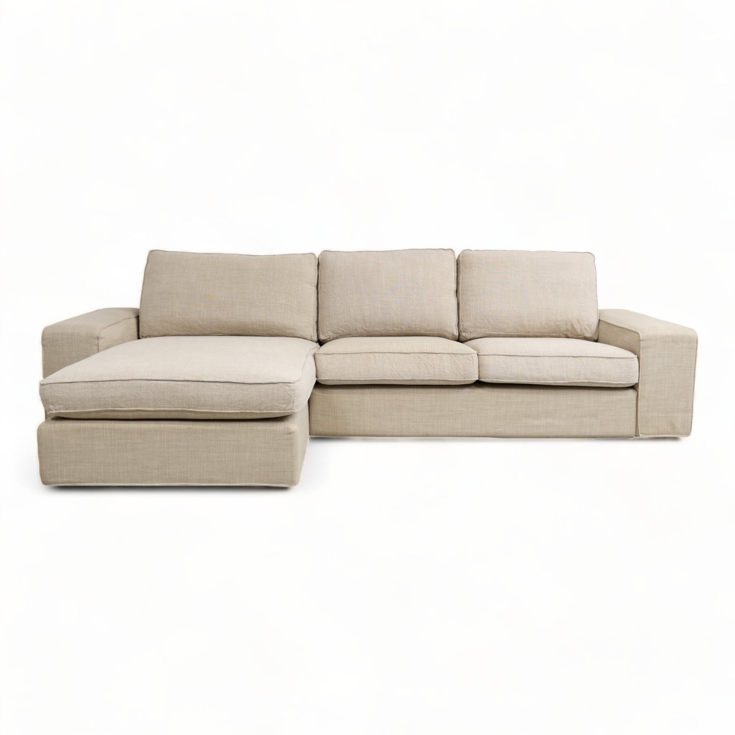 Nyrenset | Lys beige IKEA Kivik sjeselongsofa