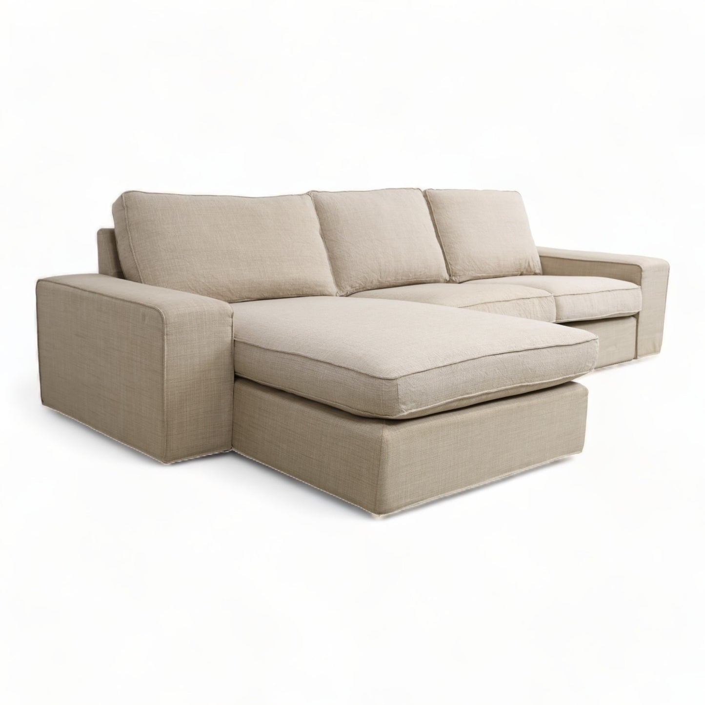 Nyrenset | Lys beige IKEA Kivik sjeselongsofa