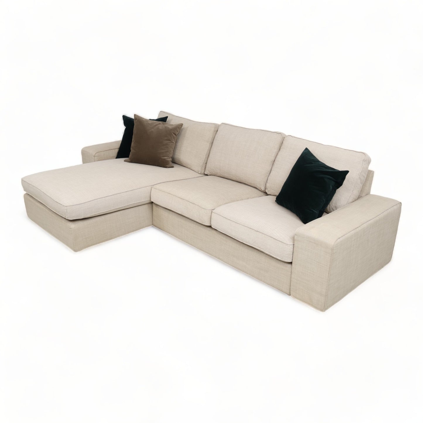 Nyrenset | Lys beige IKEA Kivik sjeselongsofa