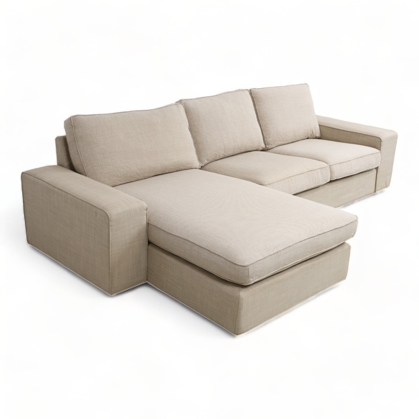 Nyrenset | Lys beige IKEA Kivik sjeselongsofa