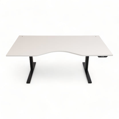 Kvalitetssikret | 160×90, hvitt/sort elektrisk hev/senk skrivebord