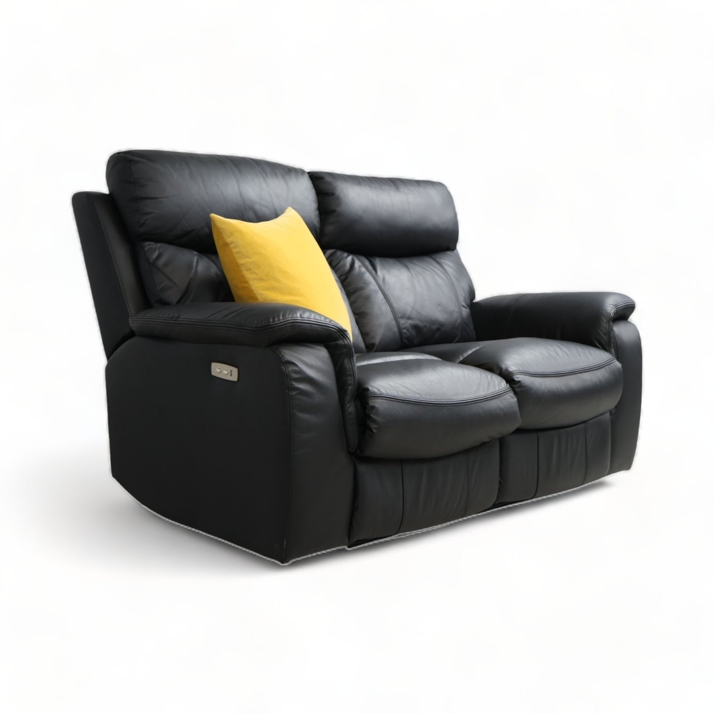 Nyrenset | Sort Mayfield 2-seter motorisert recliner-sofa i skinn