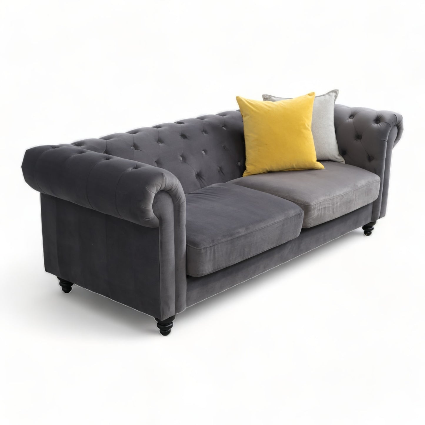 Nyrenset | Mørk grå Bournemouth 3-seter sofa