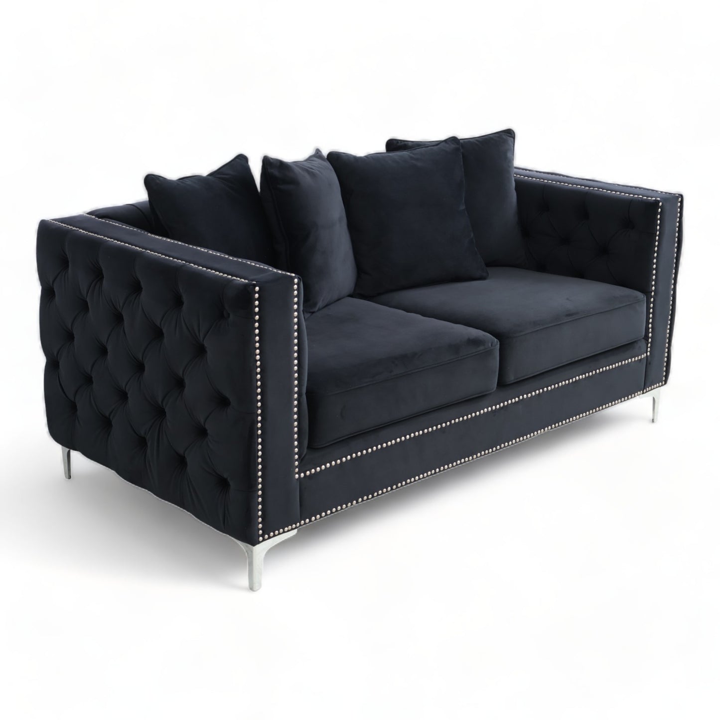 Nyrenset | Sort Kingston 2-seter sofa