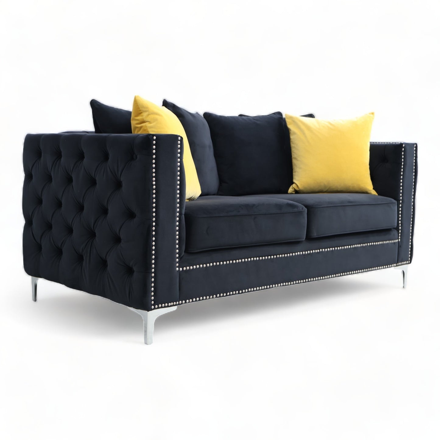 Nyrenset | Sort Kingston 2-seter sofa