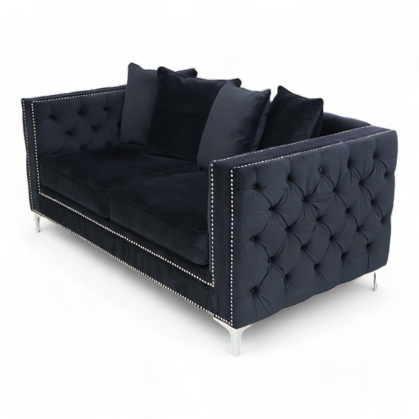 Nyrenset | Sort Kingston 2-seter sofa