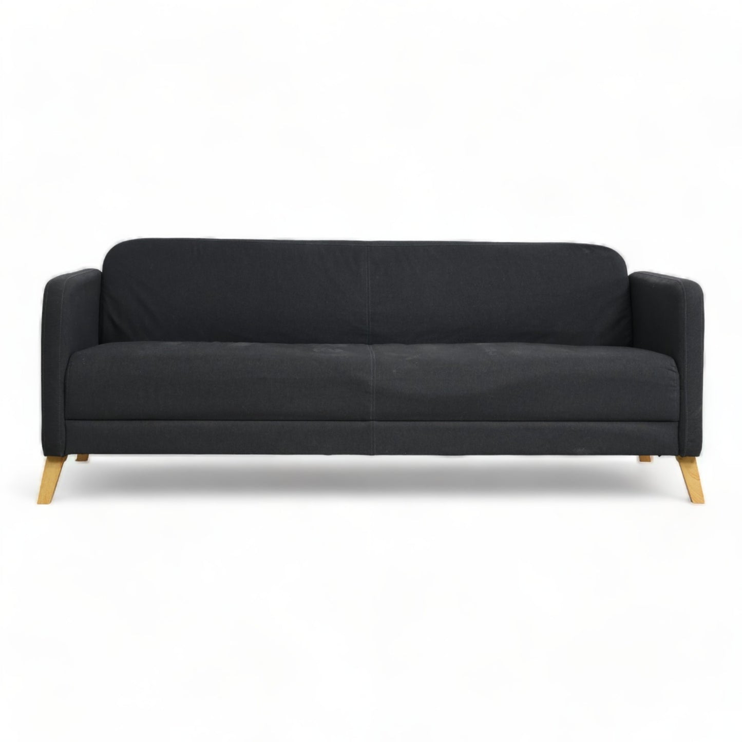 Nyrenset | Mørk grå IKEA Linanås 3-seter sofa