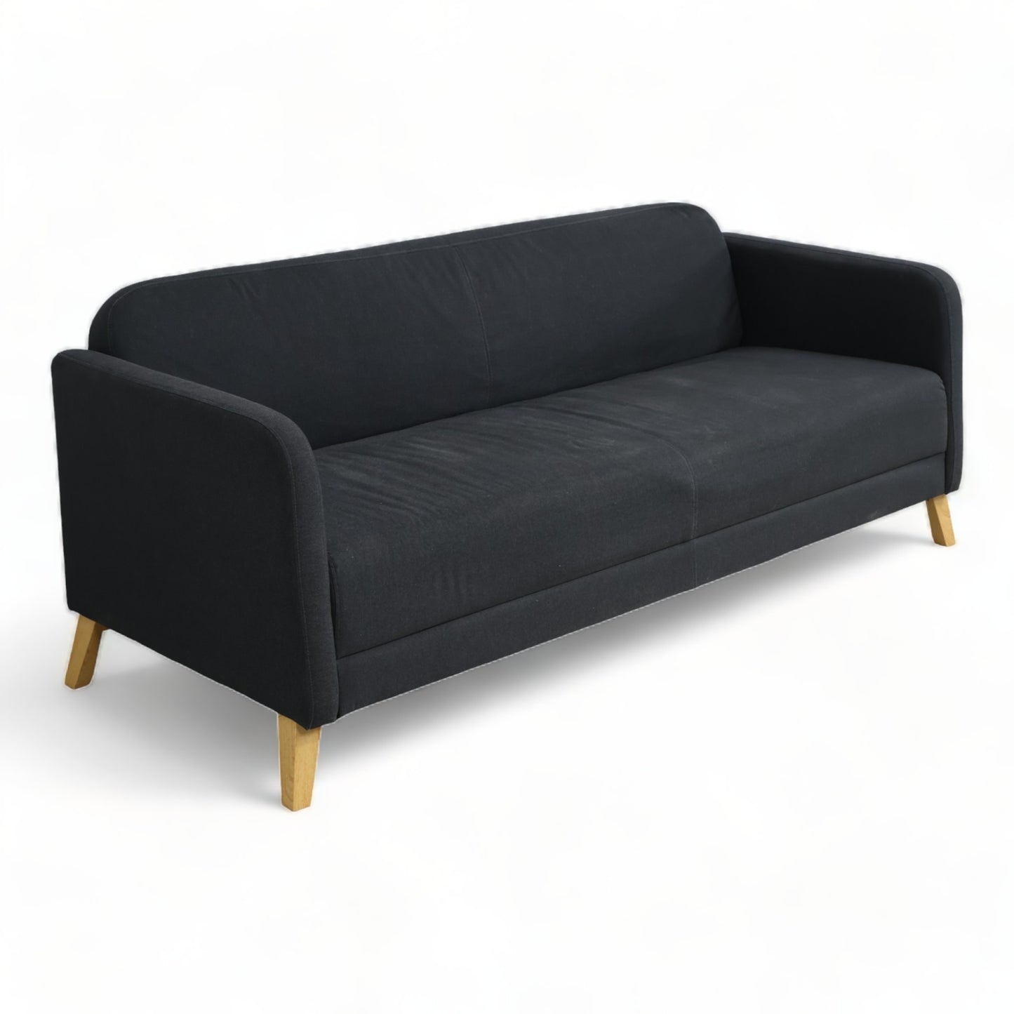 Nyrenset | Mørk grå IKEA Linanås 3-seter sofa