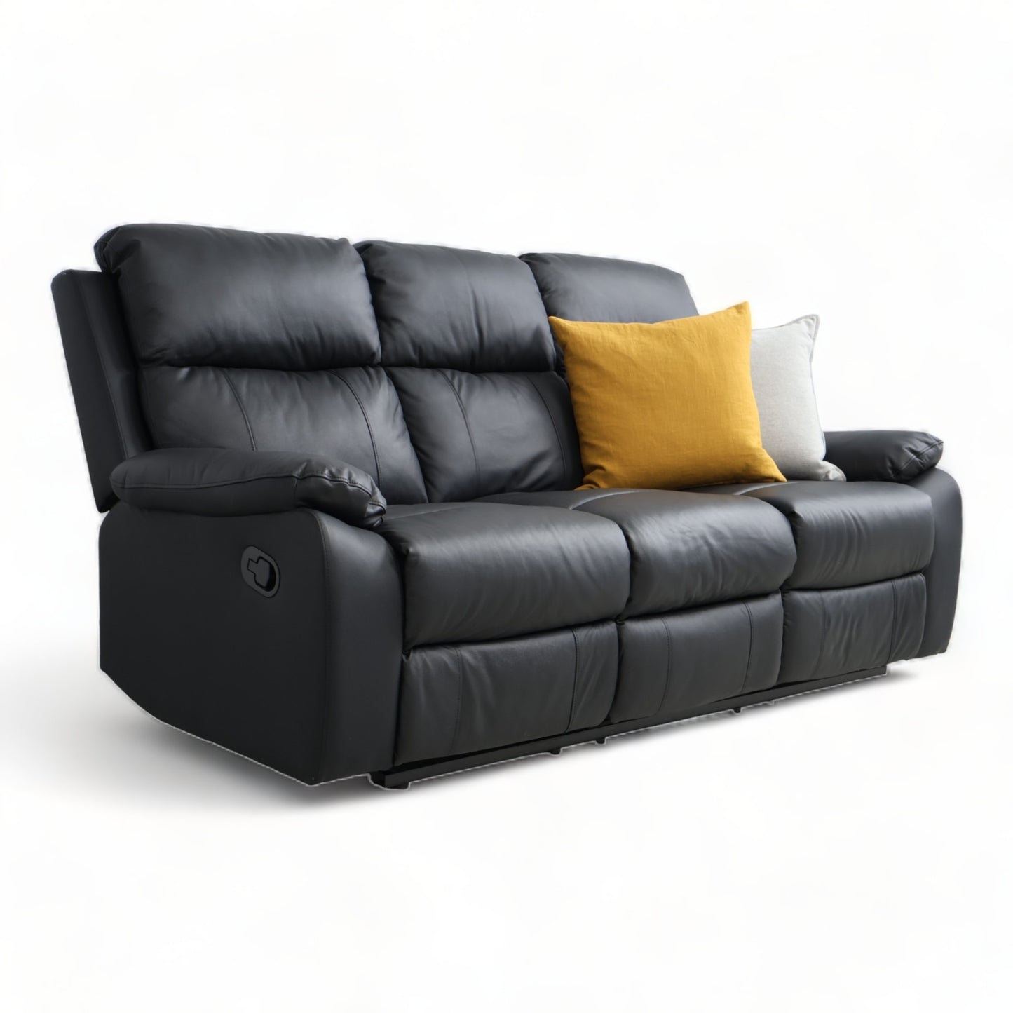 Nyrenset | Mora manuell recliner 3-seter skinnsofa