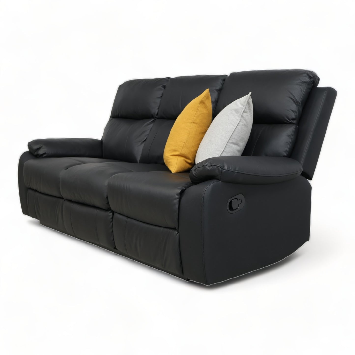 Nyrenset | Mora manuell recliner 3-seter skinnsofa