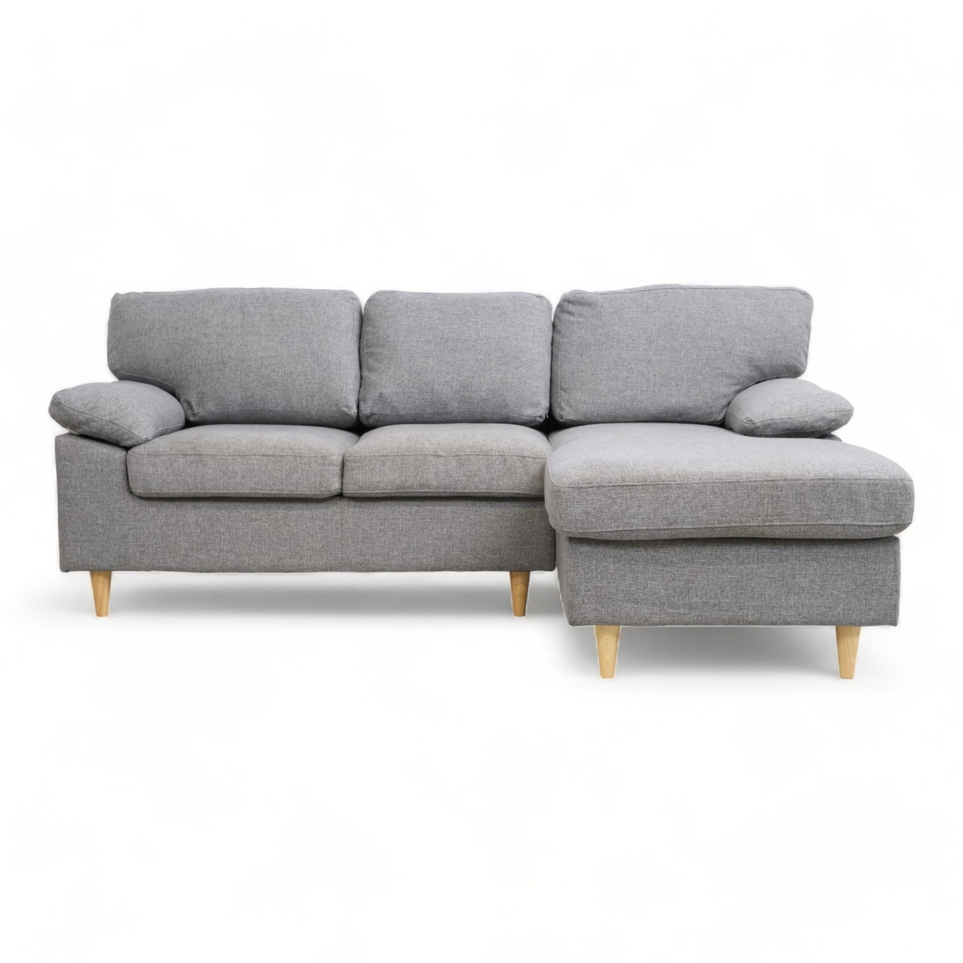 Nyrenset | Grå sofa med sjeselong
