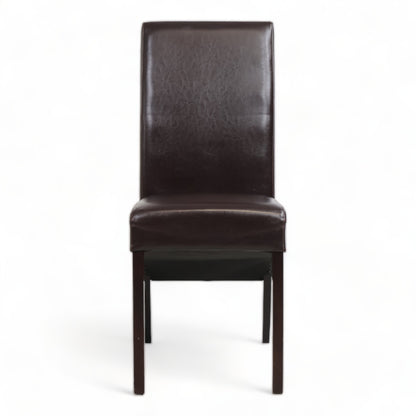 Nyrenset | Spisestol i brunt skinn