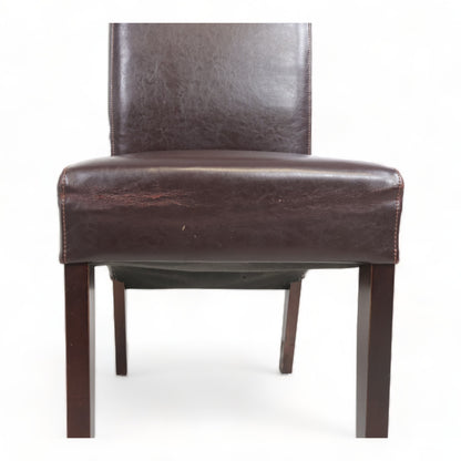 Nyrenset | Spisestol i brunt skinn