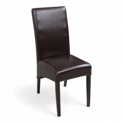 Nyrenset | Spisestol i brunt skinn