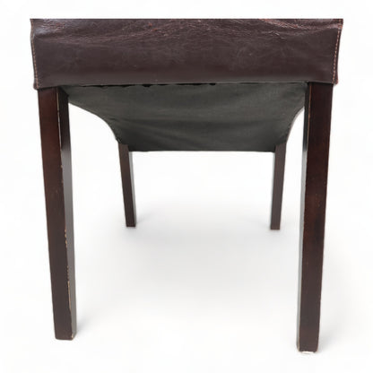 Nyrenset | Spisestol i brunt skinn