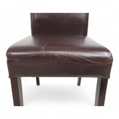 Nyrenset | Spisestol i brunt skinn