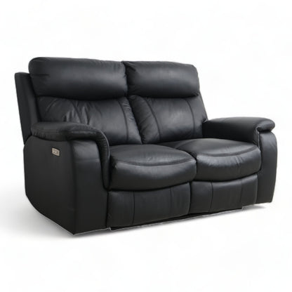 Nyrenset | Sort Mayfield 2-seter reclinersofa fra A-Møbler