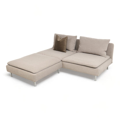 Nyrenset | Beige IKEA Söderhamn 2-seter sofa med sjeselong