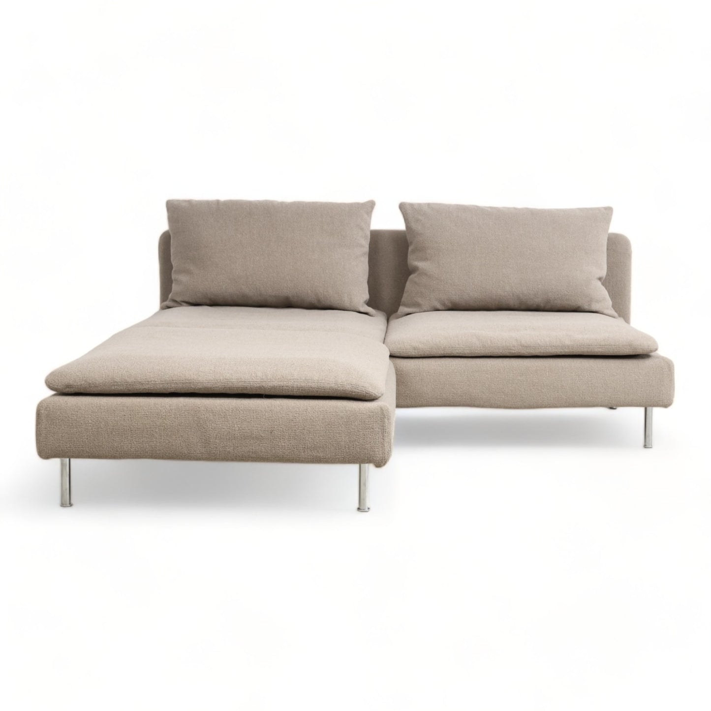 Nyrenset | Beige IKEA Söderhamn 2-seter sofa med sjeselong