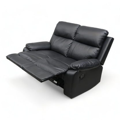 Nyrenset | Svart Mora 2-seter reclinersofa fra A-Møbler