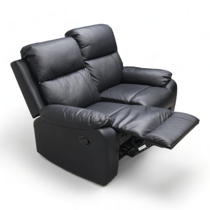 Nyrenset | Svart Mora 2-seter reclinersofa fra A-Møbler