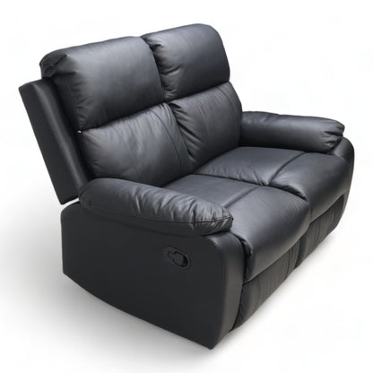 Nyrenset | Svart Mora 2-seter reclinersofa fra A-Møbler