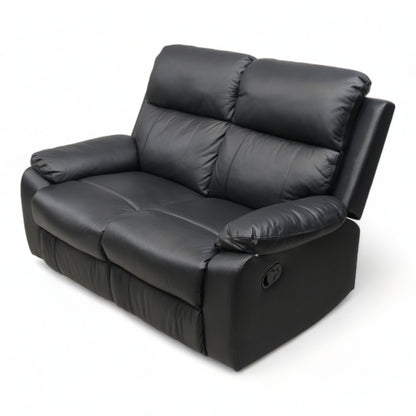 Nyrenset | Svart Mora 2-seter reclinersofa fra A-Møbler