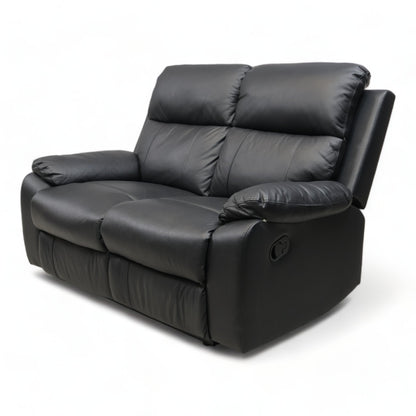 Nyrenset | Svart Mora 2-seter reclinersofa fra A-Møbler