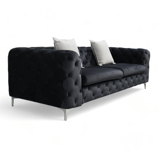 Nyrenset | Sort Bella 3-seter sofa fra A-Møbler