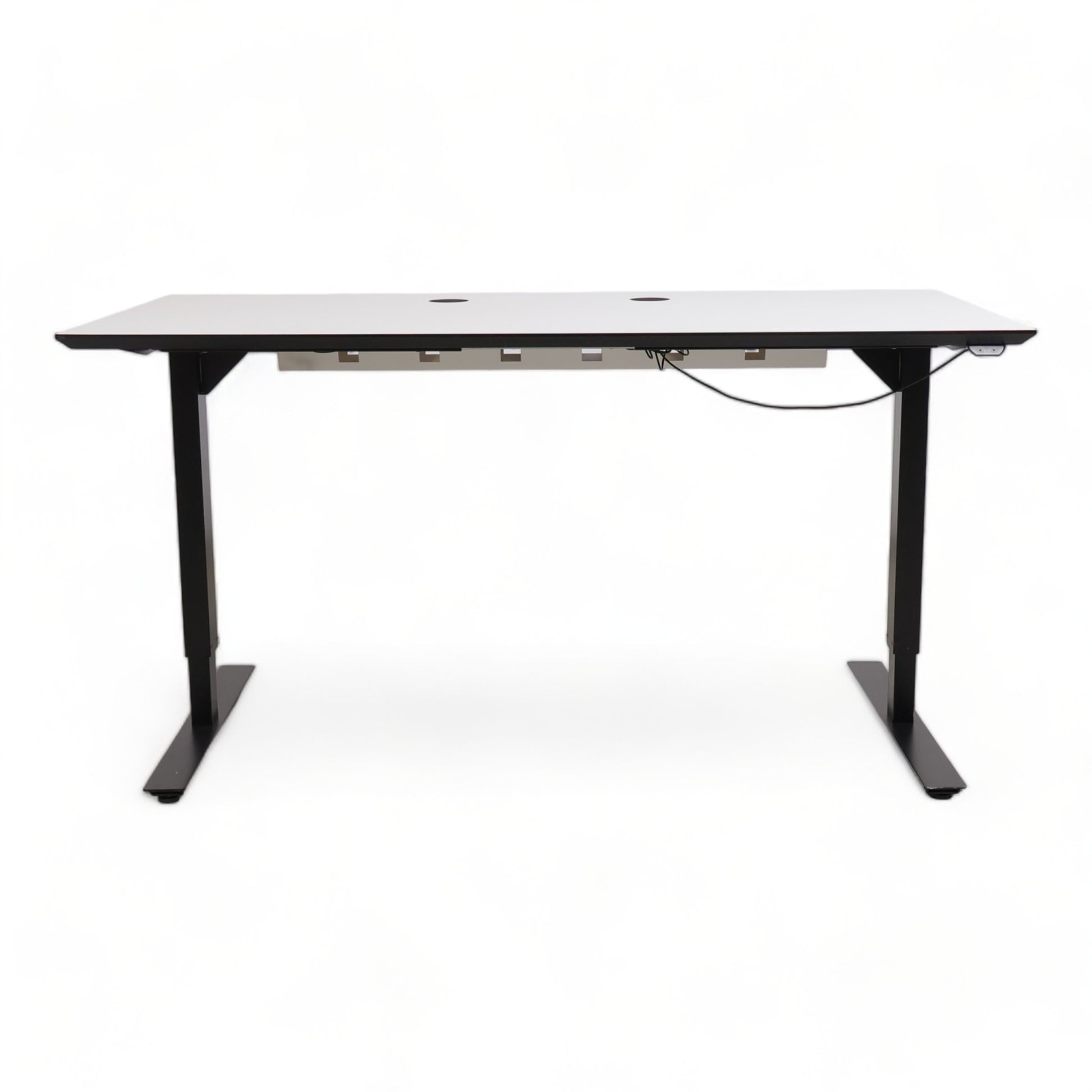 Kvalitetssikret | Elektrisk hev/senk skrivebord i sort/hvit, 120x80cm