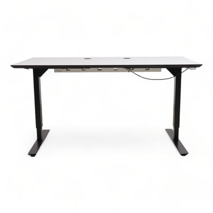 Kvalitetssikret | Elektrisk hev/senk skrivebord i sort/hvit, 120x80cm