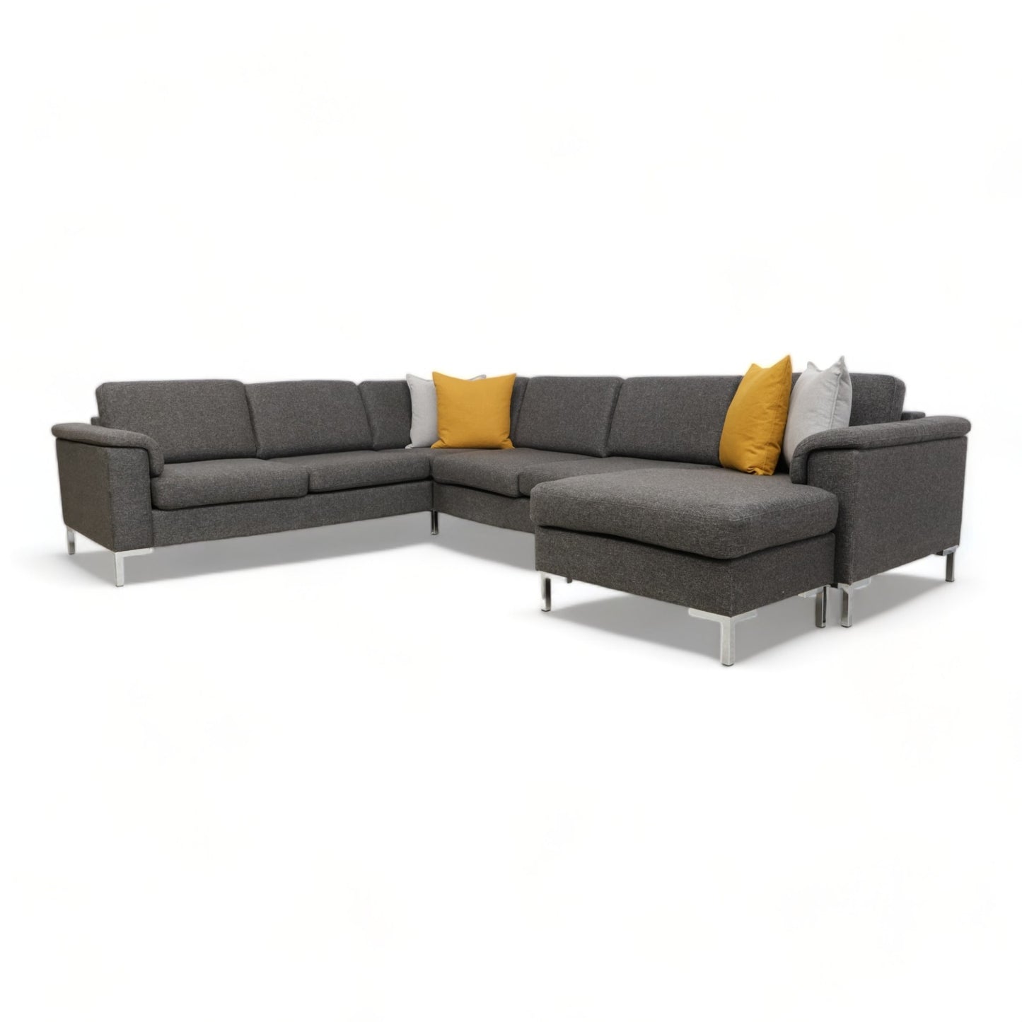 Nyrenset | Mørk grå u-sofa fra A-Møbler