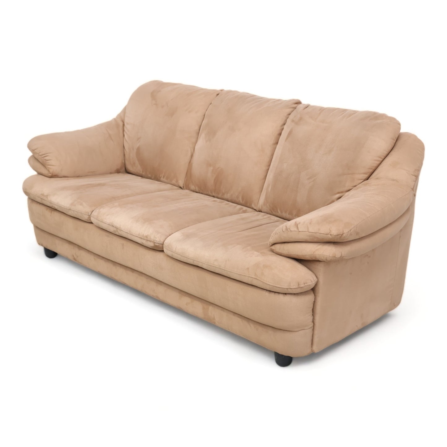 Nyrenset | Lys brun 3-seter sofa i semsket skinn