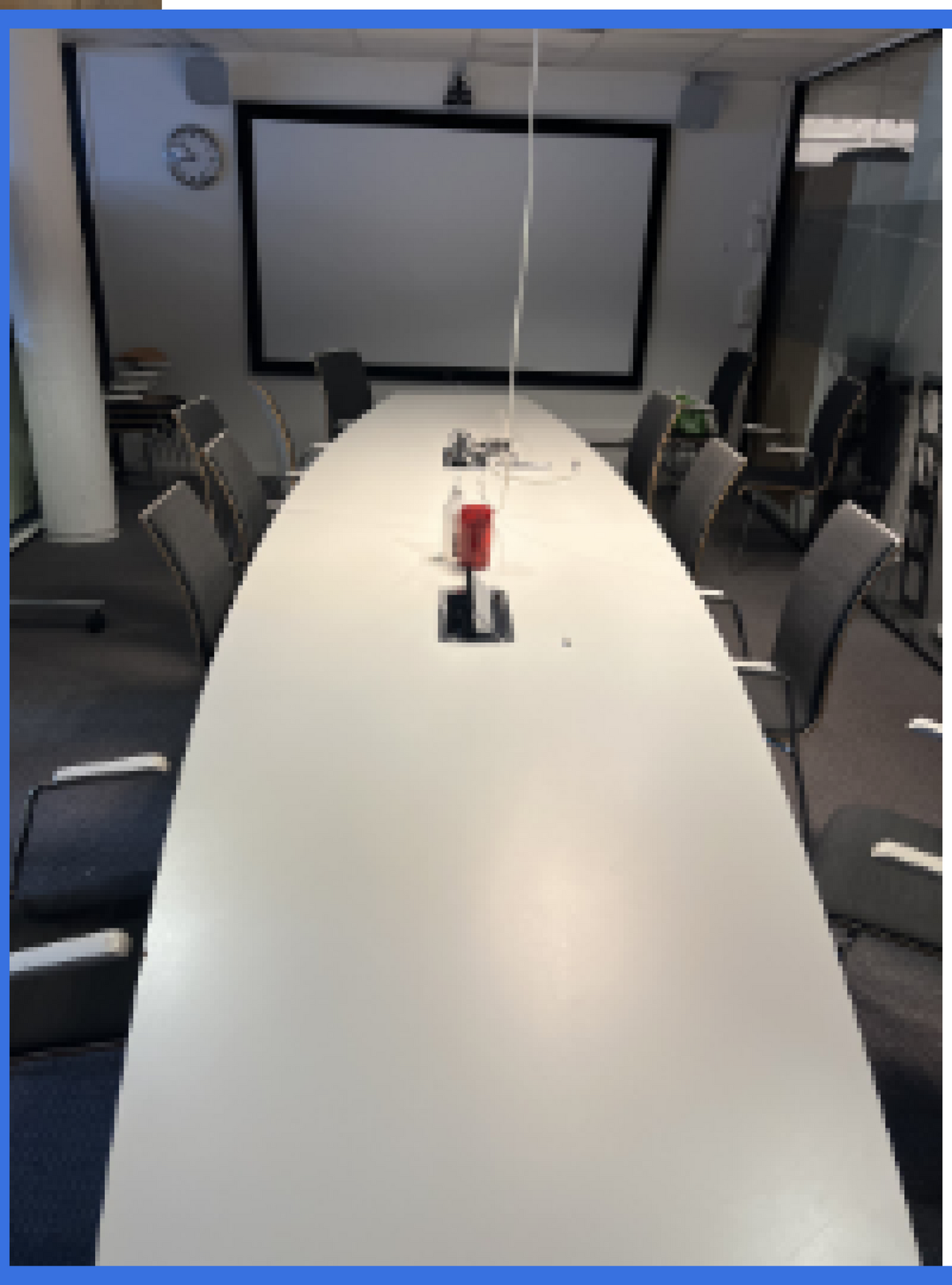 Nyrenset | Edsbyn møtebord i hvit/krom, 4,8 meter