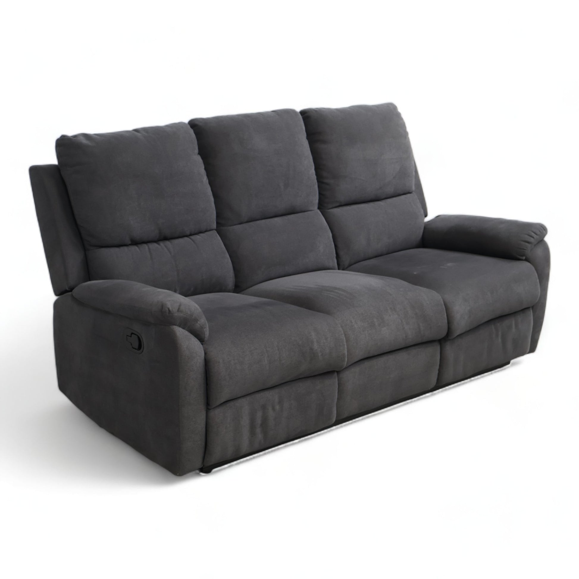 Nyrenset | Mørk grå Sabia 3-seter recliner sofa