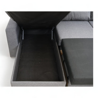 Nyrenset | Mørk grå Jysk Marslev sovesofa