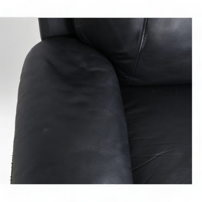 Nyrenset | Sort Mayfield 2-seter manuell recliner-sofa i skinn