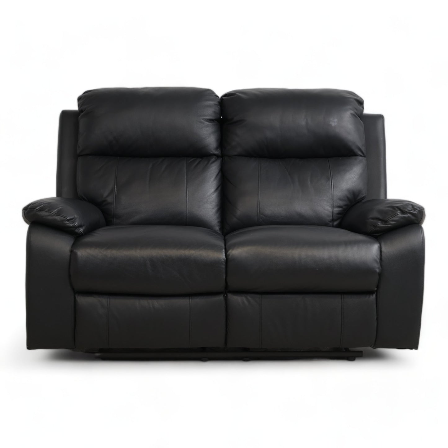 Nyrenset | Sort Mayfield 2-seter manuell recliner-sofa i skinn