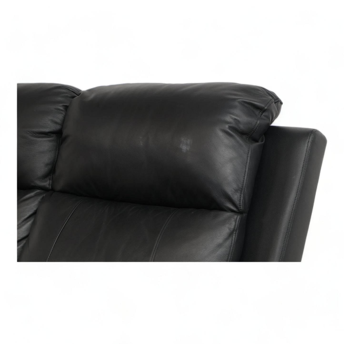 Nyrenset | Sort Mayfield 2-seter manuell recliner-sofa i skinn