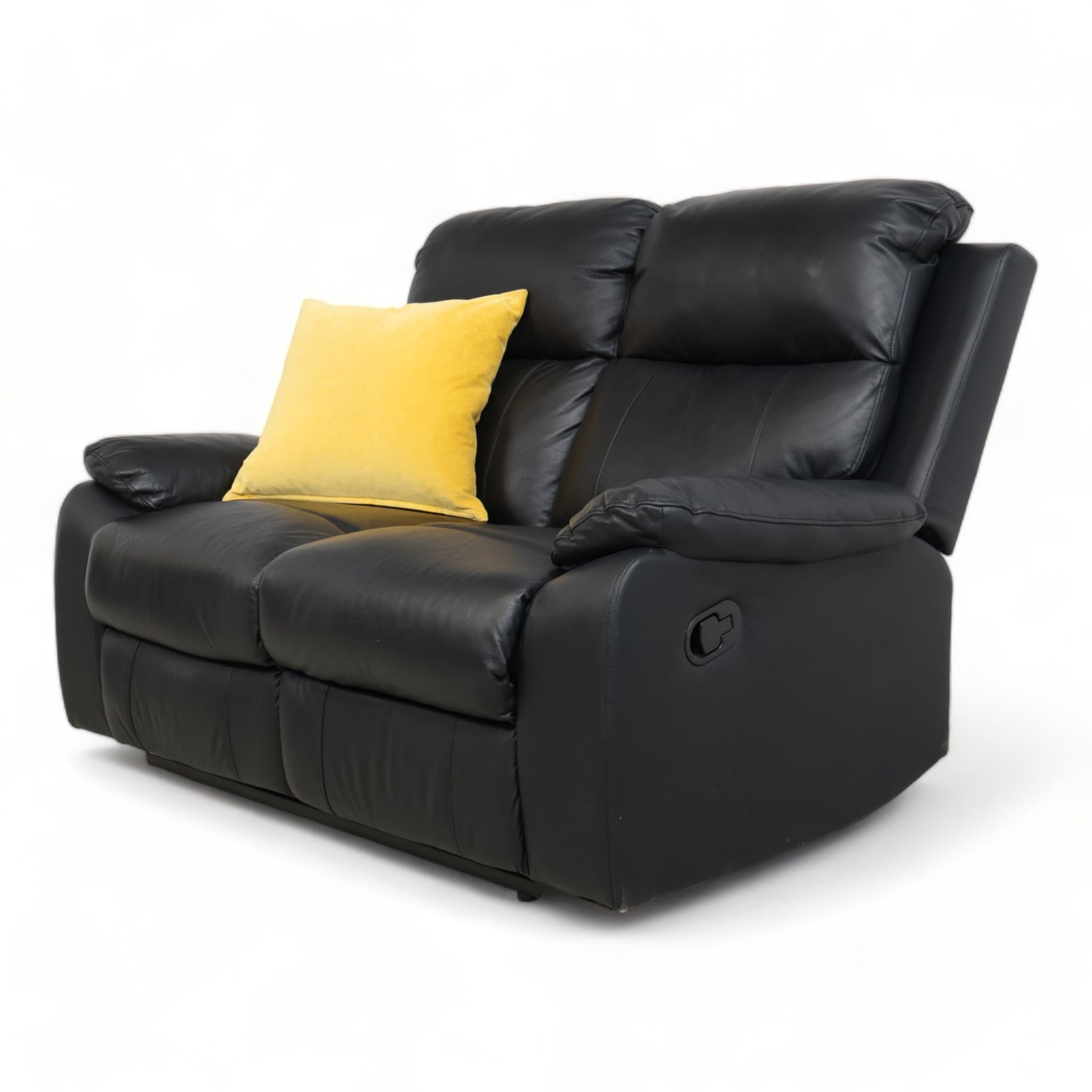 Nyrenset | Sort Mayfield 2-seter manuell recliner-sofa i skinn