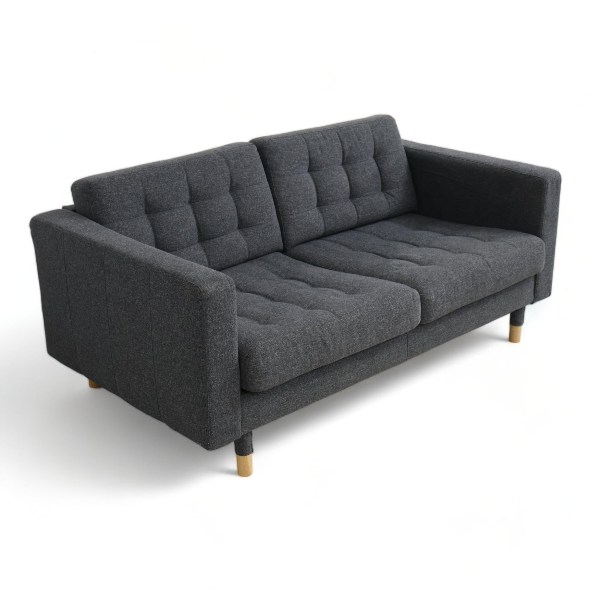 Nyrenset | Mørk grå IKEA Landskrona 3-seter sofa