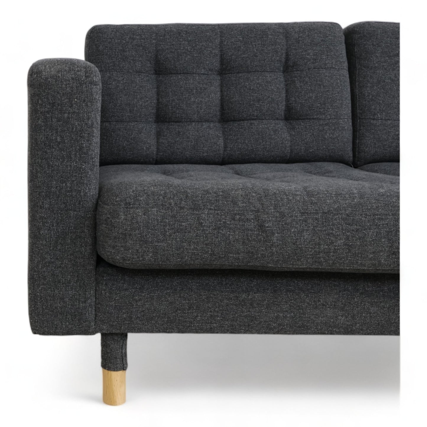 Nyrenset | Mørk grå IKEA Landskrona 3-seter sofa