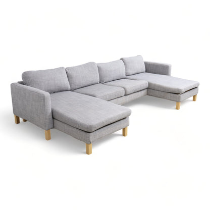 Nyrenset | Lys grå IKEA Karlstad u-sofa