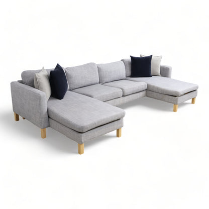 Nyrenset | Lys grå IKEA Karlstad u-sofa