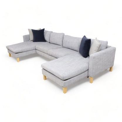 Nyrenset | Lys grå IKEA Karlstad u-sofa